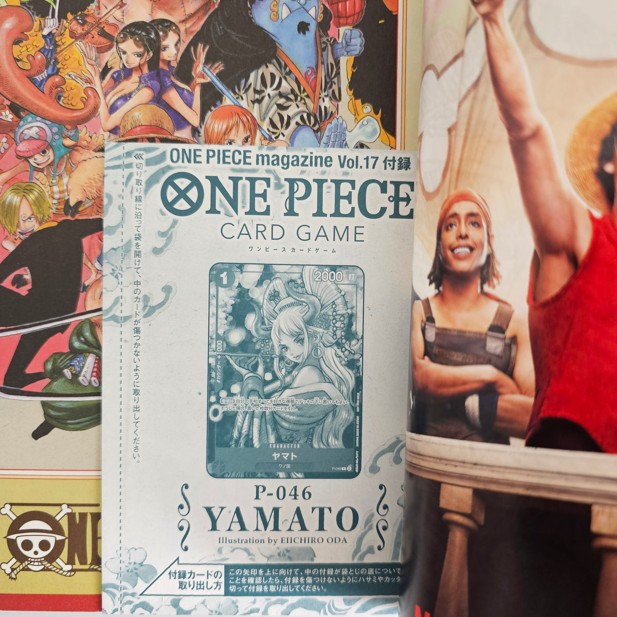 ONE PIECE Magazine Vol. 17 + carte P-046 Yamato (japonais)